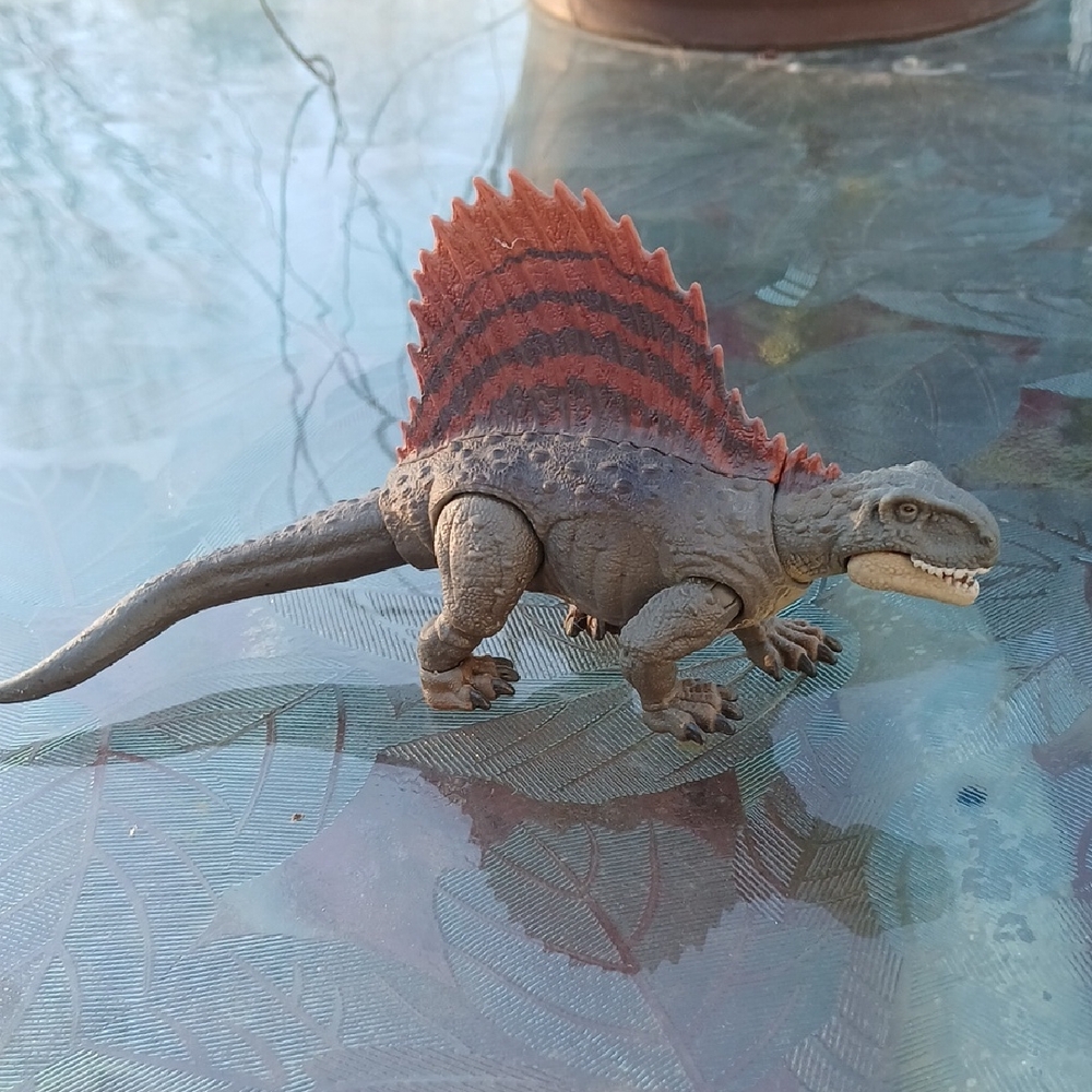 Spiked Brown and Red Dinosaur Reptile Accessory